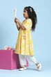 Yellow Cotton Printed Anarkali Kurta Set image number 5
