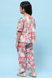Off-White Pure Cotton Floral Print Top and Pant Set image number 4
