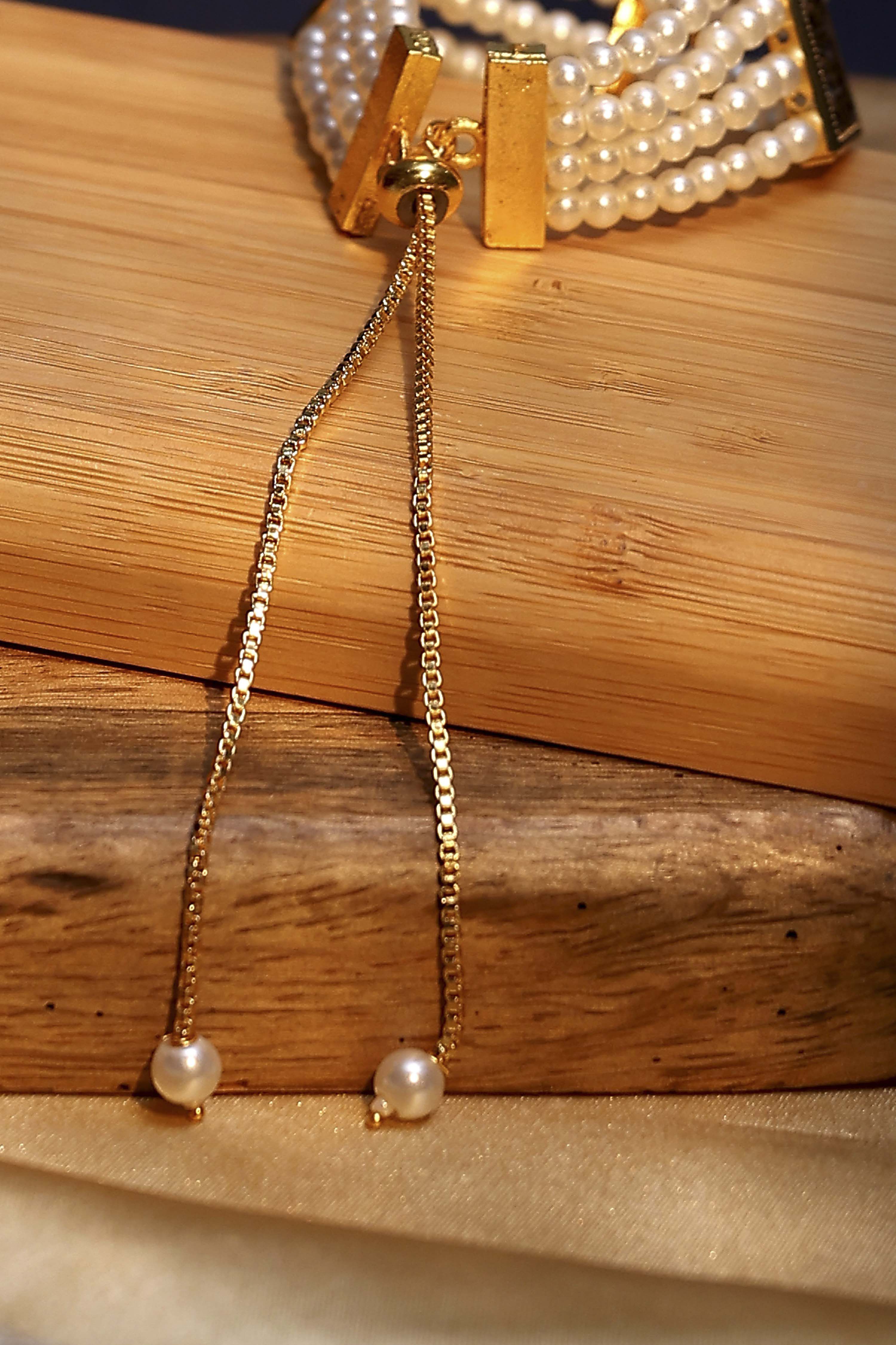 Pearl Brass Bracelet image number 2