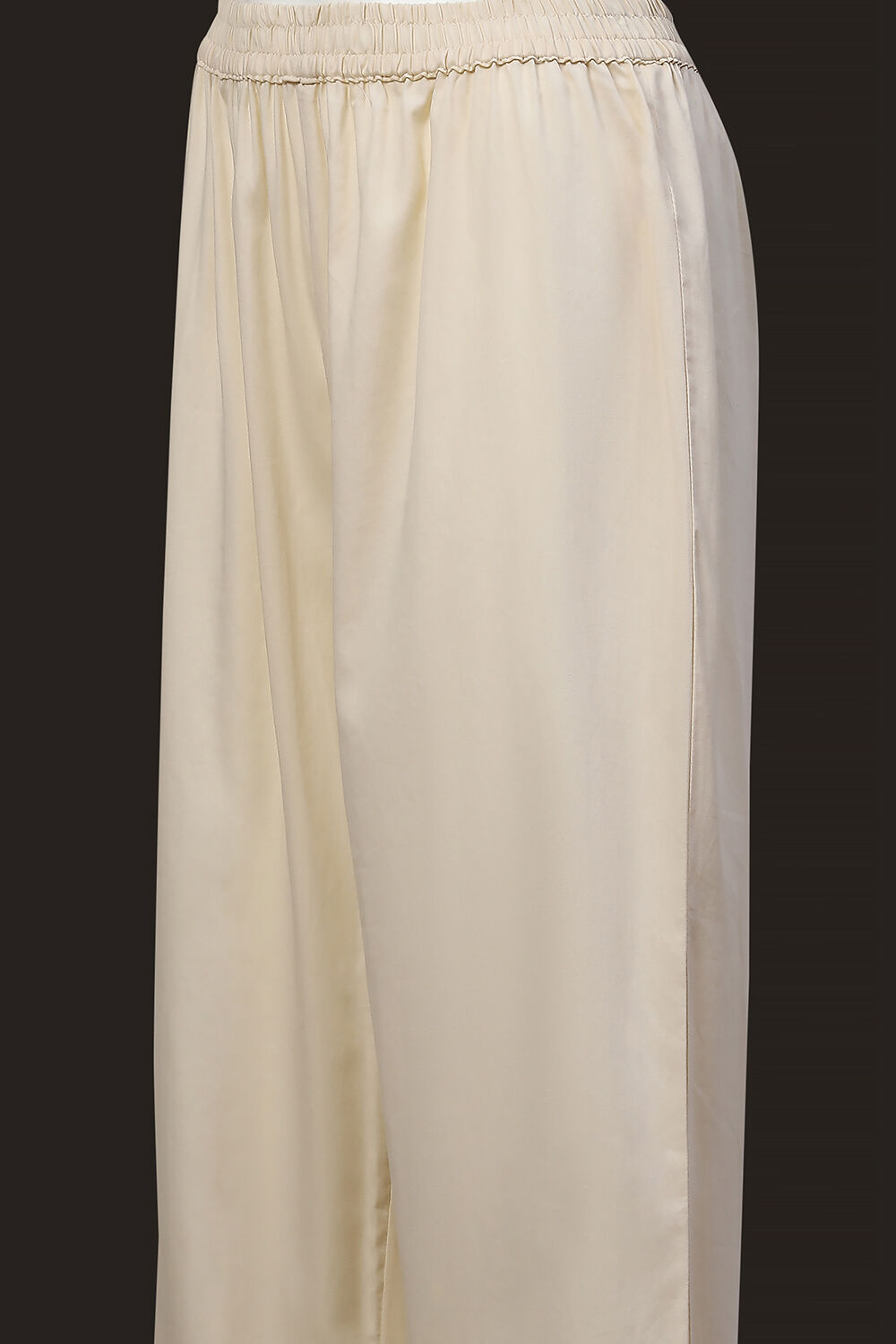 Off-White Cotton Silk Embroidered Kalidar Suit Set image number 2