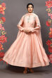 Powder Blue Cotton Blend Anarkali Kurta Suit Set image number 0