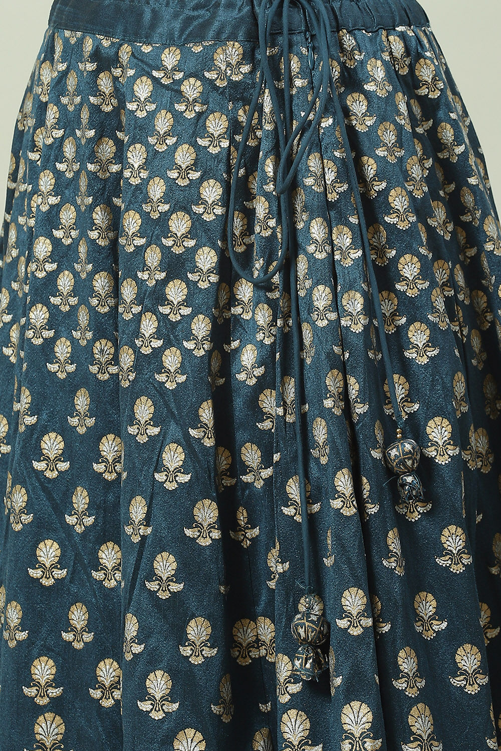 Teal Art Silk Lehenga  Set image number 2