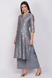 Pink Poly Cotton Straight Kurta Palazzo Suit Set image number 2