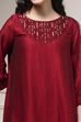 Blue Self-Designed Straight Kurta Set image number 1