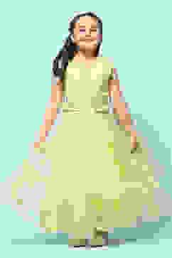 Green Nylon Embroidered Suit Set image number 7