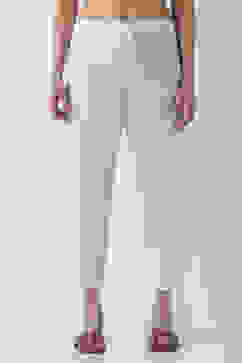 Off White Cotton Regular Pants image number 4