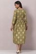 Mehandi Green Rayon Flared Printed Kurta image number 3