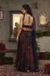 Navy Blue Poly Georgette Fusion Sharara Set image number 4
