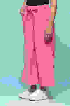 Pink Cotton Solid Pants image number 2