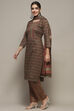 Green Cotton Unstitched Suit set image number 5
