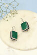 Green Brass Earrings image number 0