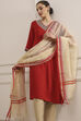 Cream Polyester Yarndyed Dupatta image number 1