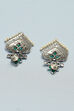 Oxidised Green Earrings image number 2
