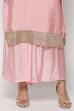 Off White Chanderi Unstitched Suit Set image number 4