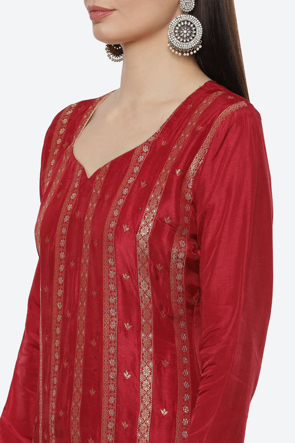 Blue Silk Blend Digital Print Unstitched Suit Set image number 1
