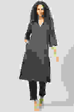 Forest Green Cotton Straight 2 Piece Set image number 0