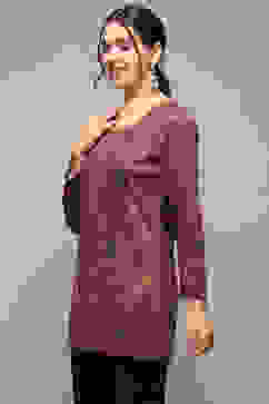 Red Poly Cotton Straight Printed Kurti image number 2