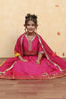 Pink Polyester Yarndyed Fitted Lehenga Set image number 0