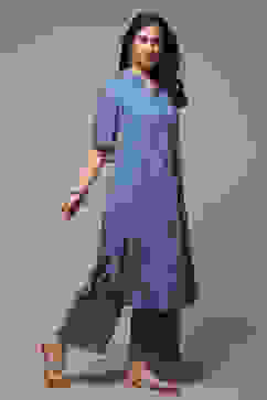 Blue LIVA Straight 2 Piece Set image number 4