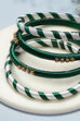Green & White Plastic-Thread Bangles image number 1