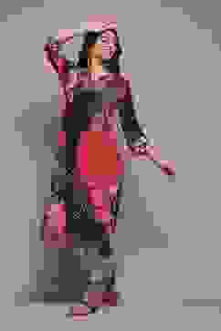 Black LIVA Straight Printed Kurta image number 5