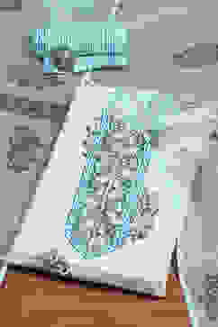 Blue Cotton Hand Block Print Unstitched Suit Set image number 1