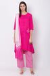 Fuschia Relaxed Kurta Palazzo Suit Set image number 0