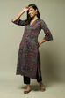 Oil Pink Straight Printed Kurta image number 0