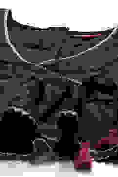 Black Art Silk Flared Lehenga image number 1