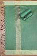 Rust Poly Silk Banarasi Unstitched Suit Set image number 3