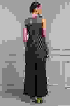 Purple Viscose Blend Straight Printed Kurta Pants Set image number 4