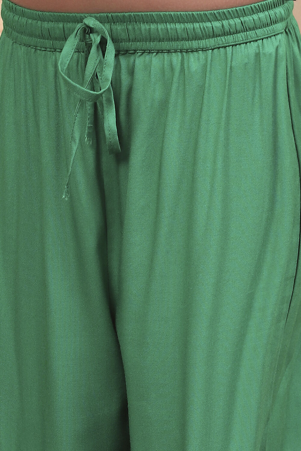 Green Viscose Blend Gathered A-line Festive Kurta Set image number 2