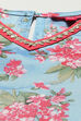 Blue Cotton Viscose Straight Printed 2 Piece Set image number 1