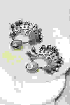 Oxidised Brass Earrings image number 2