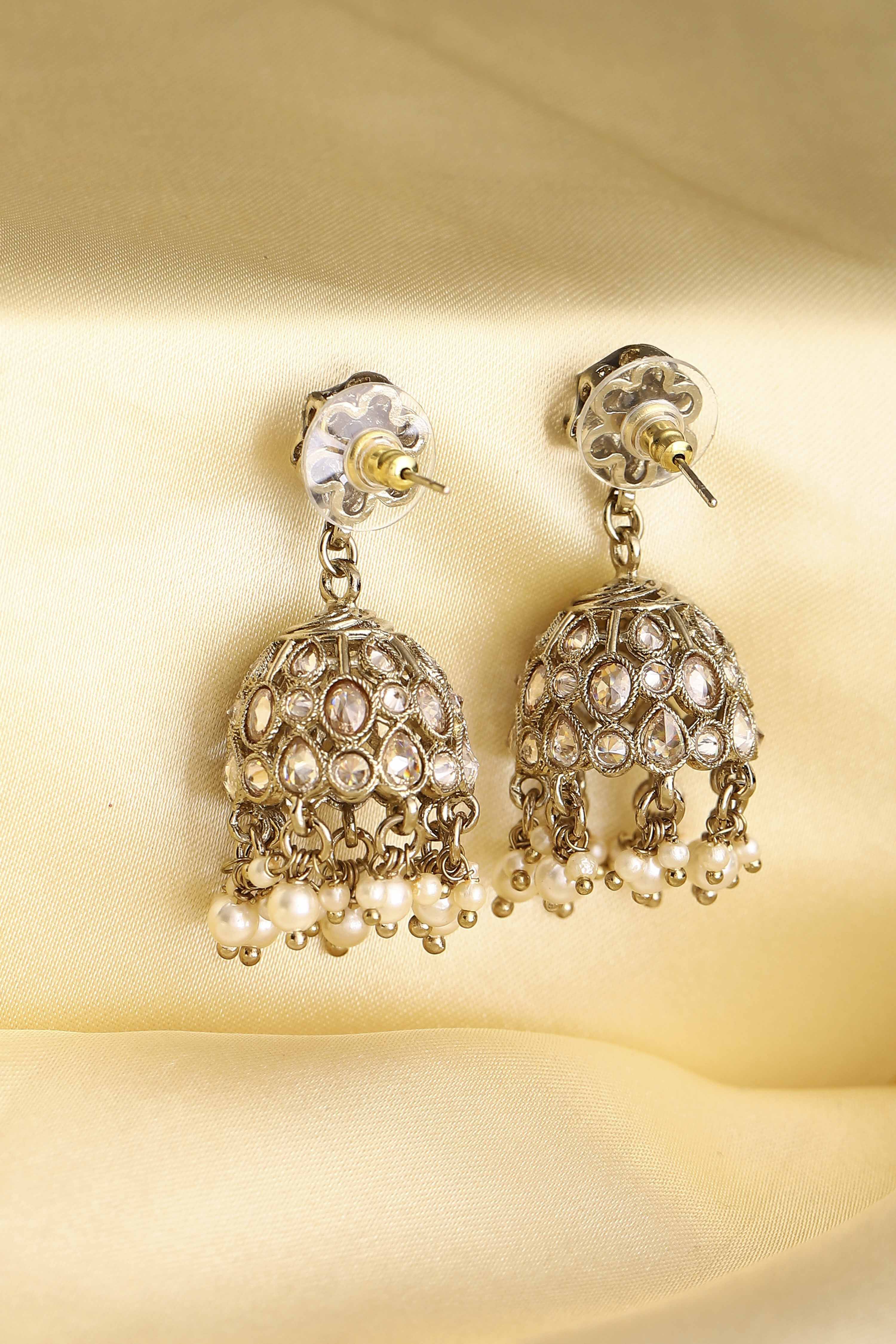 Champagne Pearl Earrings image number 2