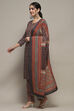 Green Cotton Unstitched Suit set image number 5