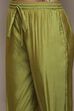 Olive Polyester Straight Printed 2 Piece Set image number 2