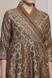 Brown Cotton Anarkali Yarndyed Suit Set image number 1