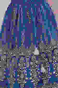 Blue Art Silk Flared Lehenga image number 2