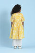 Yellow Cotton Printed Anarkali Kurta Set image number 4