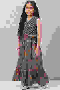 Blue Cotton Lehenga Set image number 3