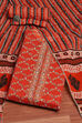 Green Cotton Printed Unstitched Suit Set image number 0