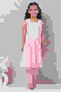 Pink Art Silk Straight Kurta Churidar Suit Set image number 6