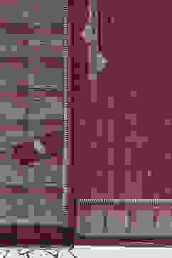 Wine Silk Blend Printed Unstitched Suit Set image number 2