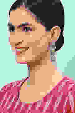 Dual Oxidised Brass Earrings image number 3