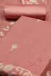 Rust Cotton Jamdani Unstitched Suit Set image number 1