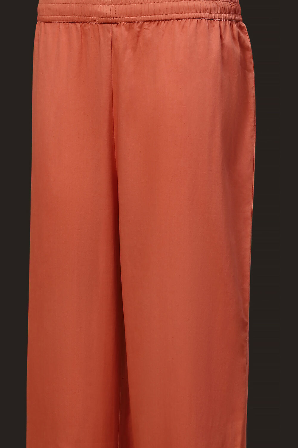 Earthy Blue Chanderi Embroidered Straight Suit Set image number 7