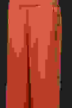 Orange Chanderi Embroidered Straight Suit Set image number 7