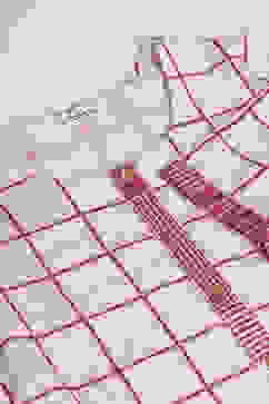 Natural Berry Cotton Flax Straight Kurta Pants Set image number 1