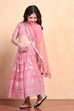 Rose Pink Net Blouse Lehenga Set image number 0
